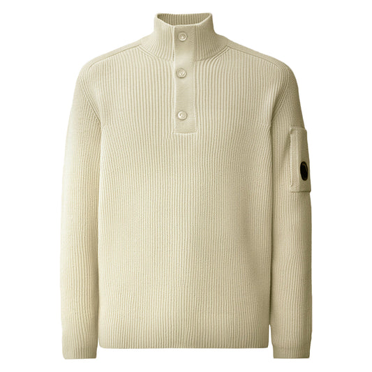 [C.P. Company] Full Rib Polo Collar Knitwear