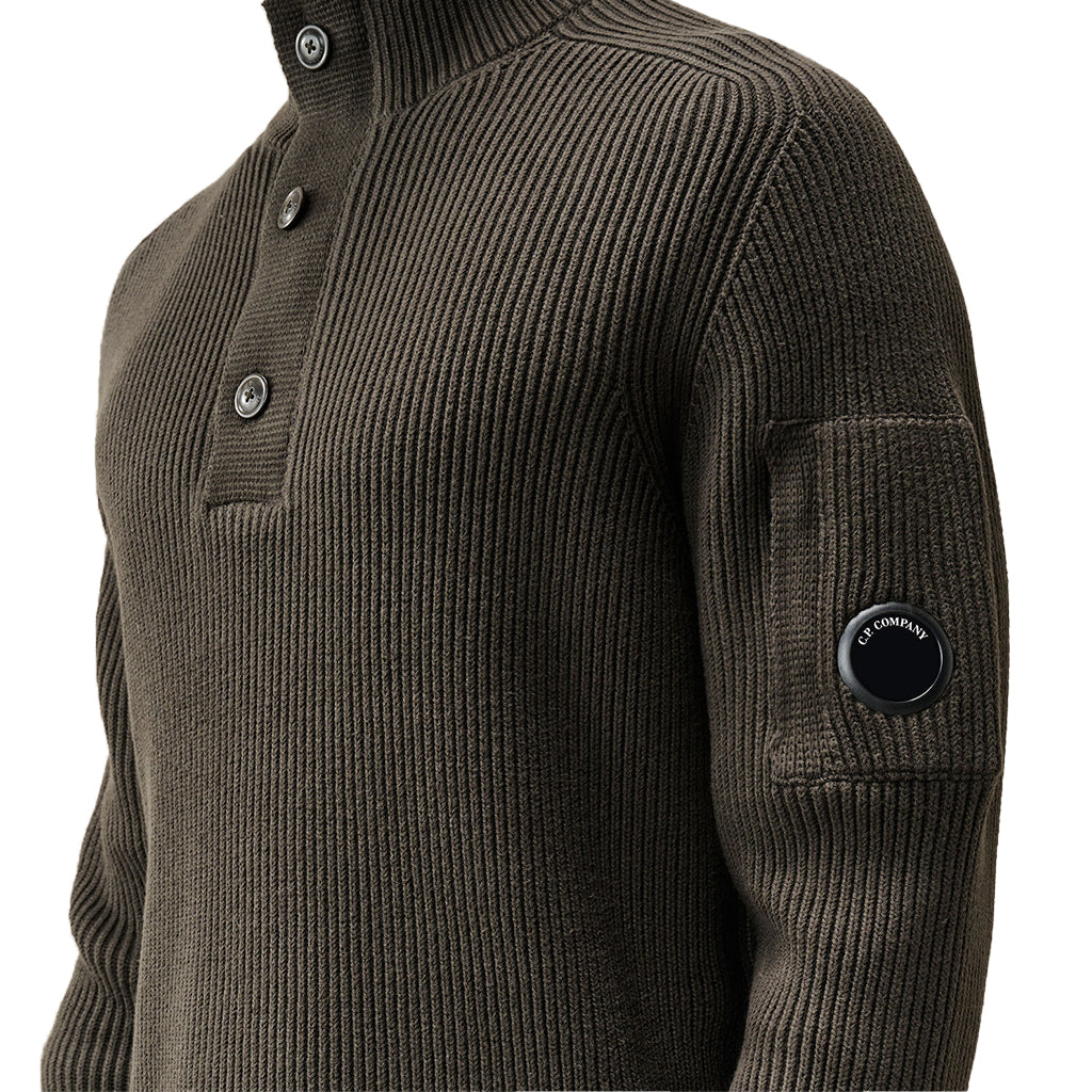 [C.P. Company] Full Rib Polo Collar Knitwear