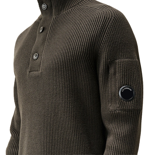 [C.P. Company] Full Rib Polo Collar Knitwear