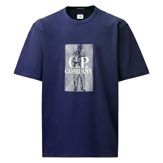 [C.P. Company] 30/2 Jersey Twisted Chest Logo T-Shirt
