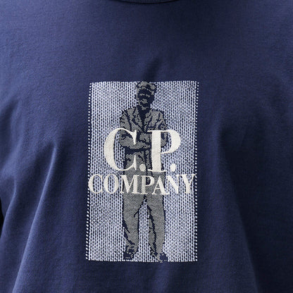 [C.P. Company] 30/2 Jersey Twisted Chest Logo T-Shirt