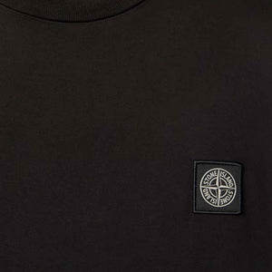 Stone Island Cotton Jersey Slim Fit Long Sleeve T-Shirt in Black