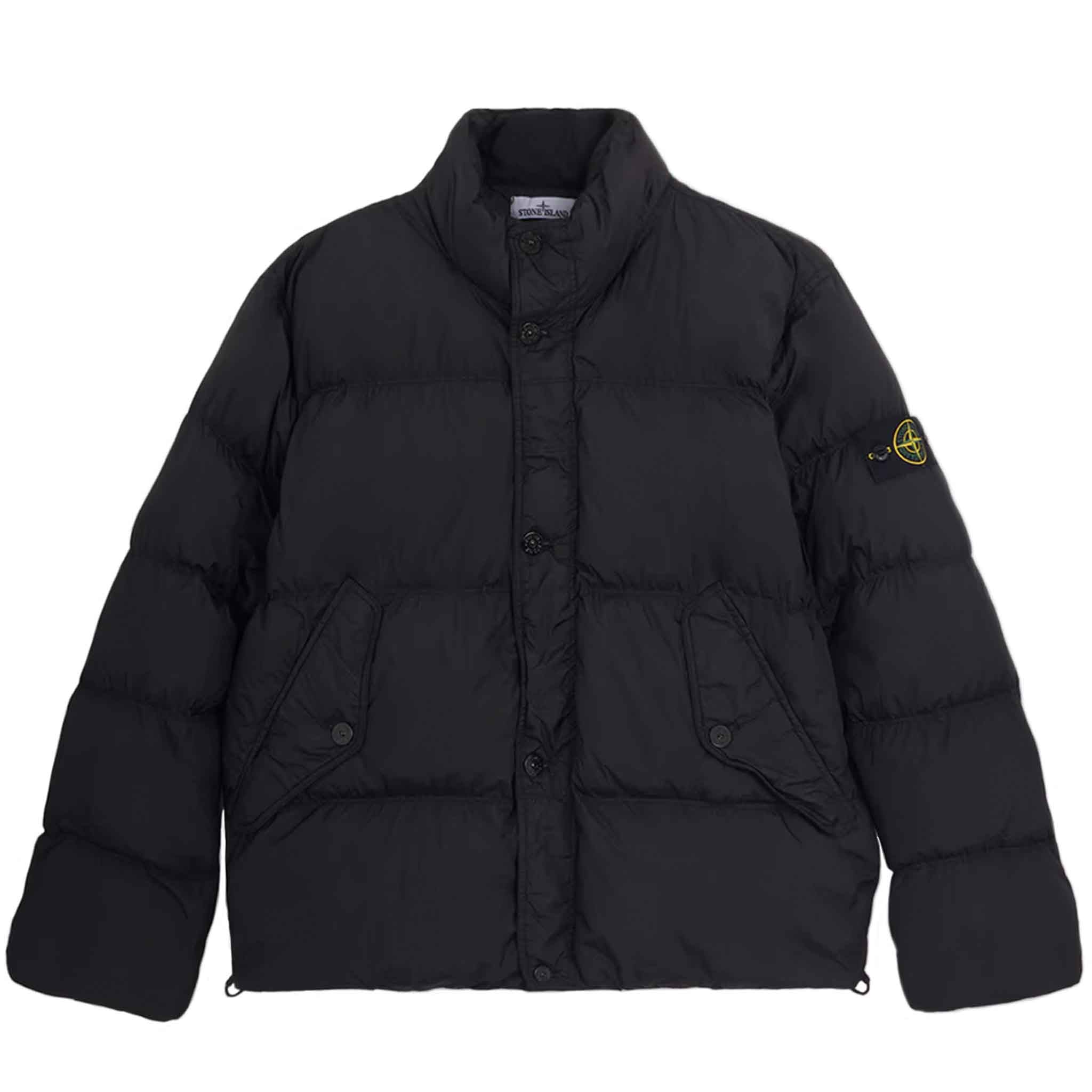 Stone Island Crinkle Reps R-NY Light Down Blouson in Black