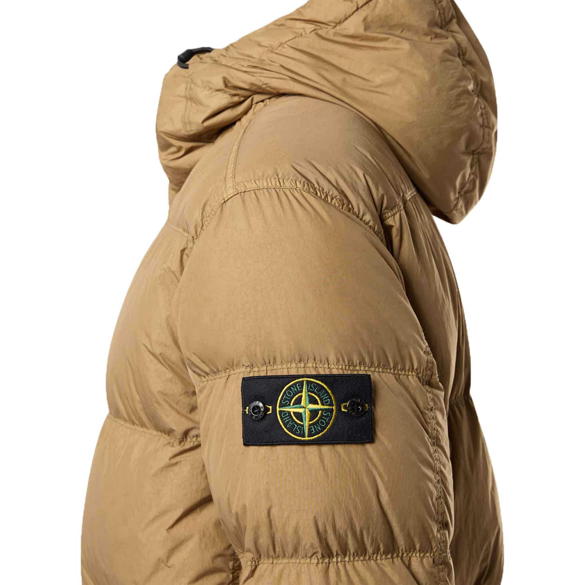 Stone Island Crinkle Reps R-NY Down Jacket in Biscuit