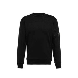 C.P. Company Diagonal Raised Fleece Sweatshirt in Black