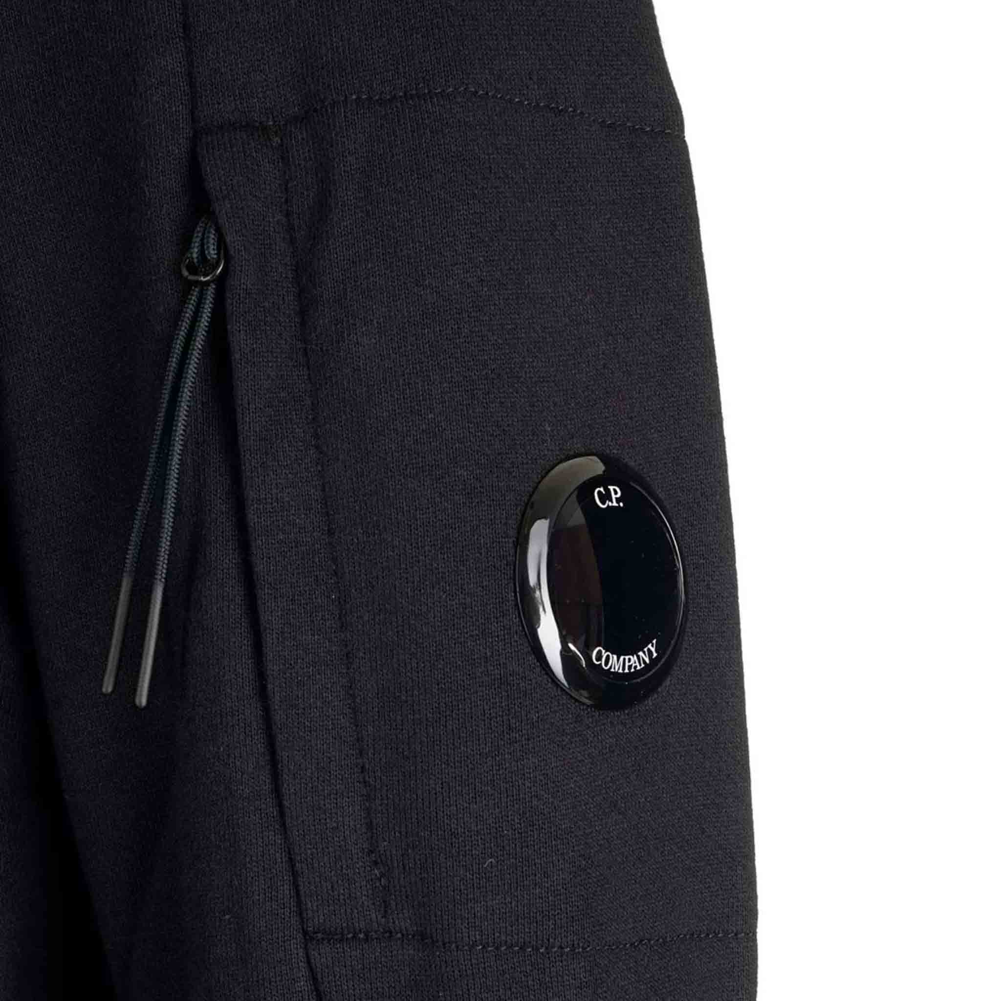 C.P. Company Diagonal Raised Fleece Sweatshirt in Black
