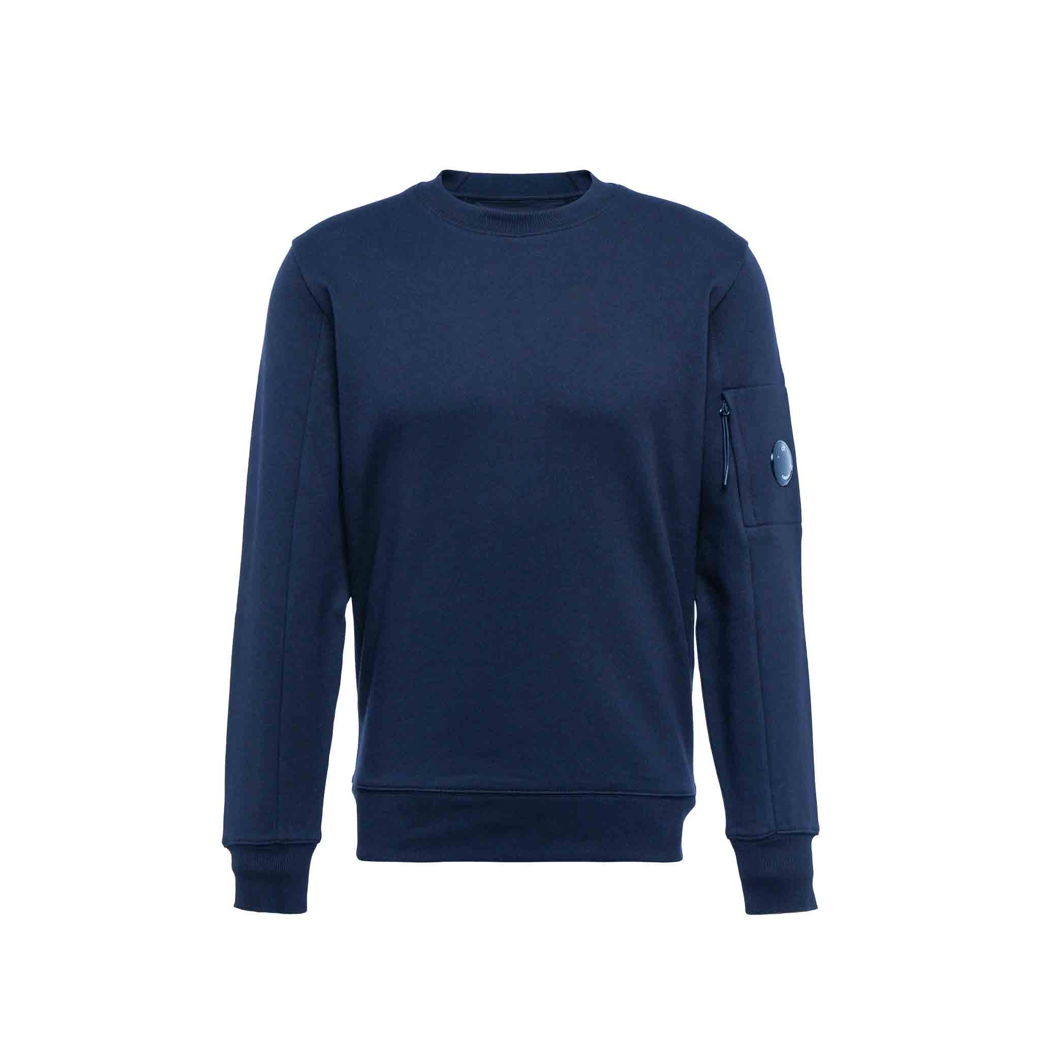 C.P. Company Diagonal Raised Fleece Sweatshirt in Medieval Blue