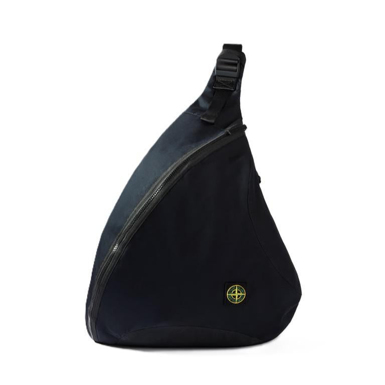 Stone Island Aluminium Tela Sling Bag in Black