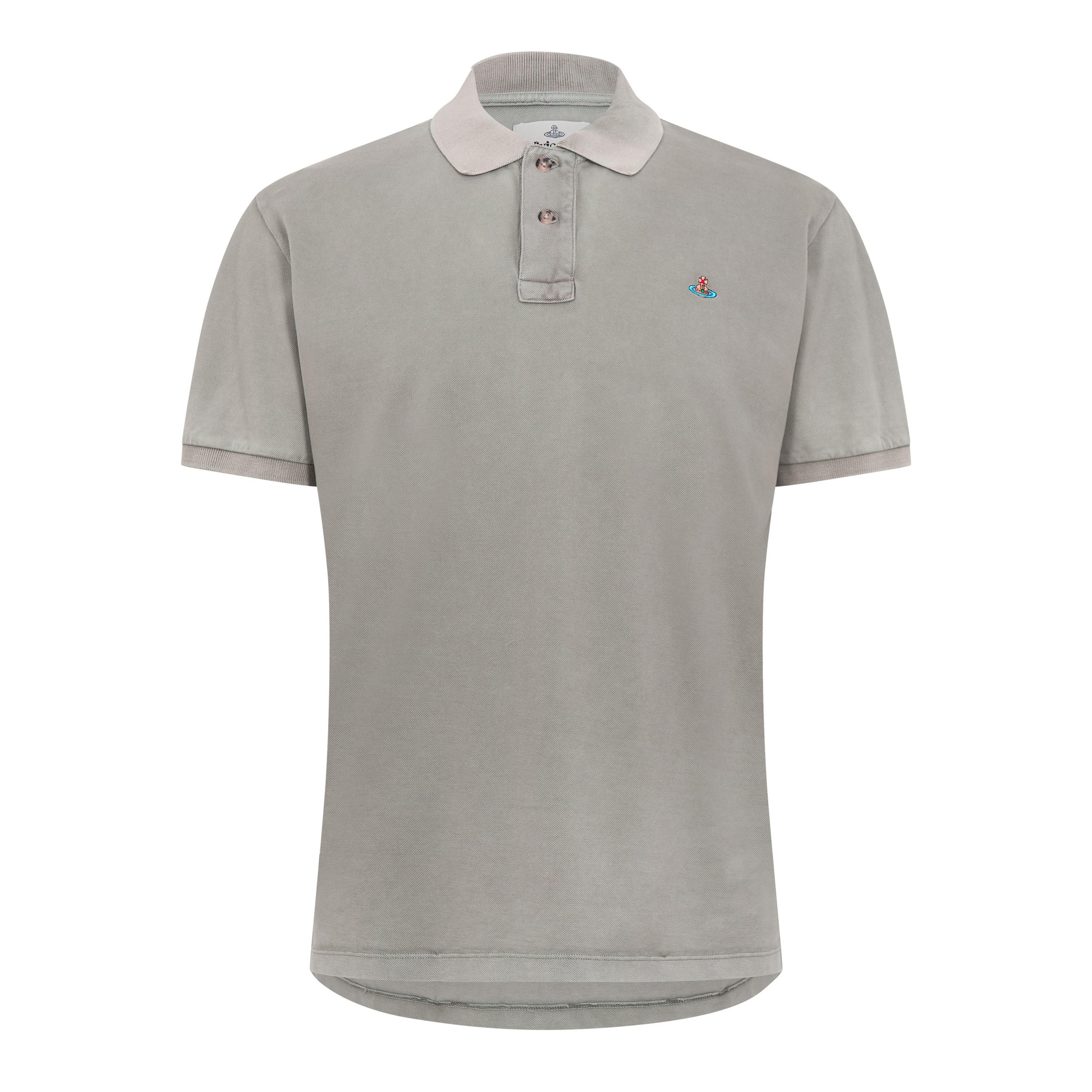 Vivienne Westwood Embroidered Logo Piqué Washed Polo Shirt