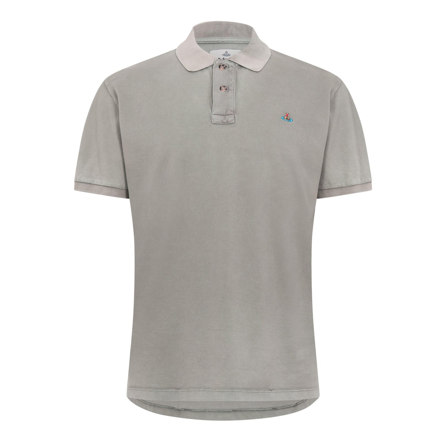 Vivienne Westwood Embroidered Logo Piqué Washed Polo Shirt