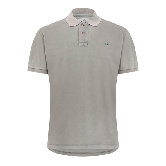 Vivienne Westwood Embroidered Logo Piqué Washed Polo Shirt