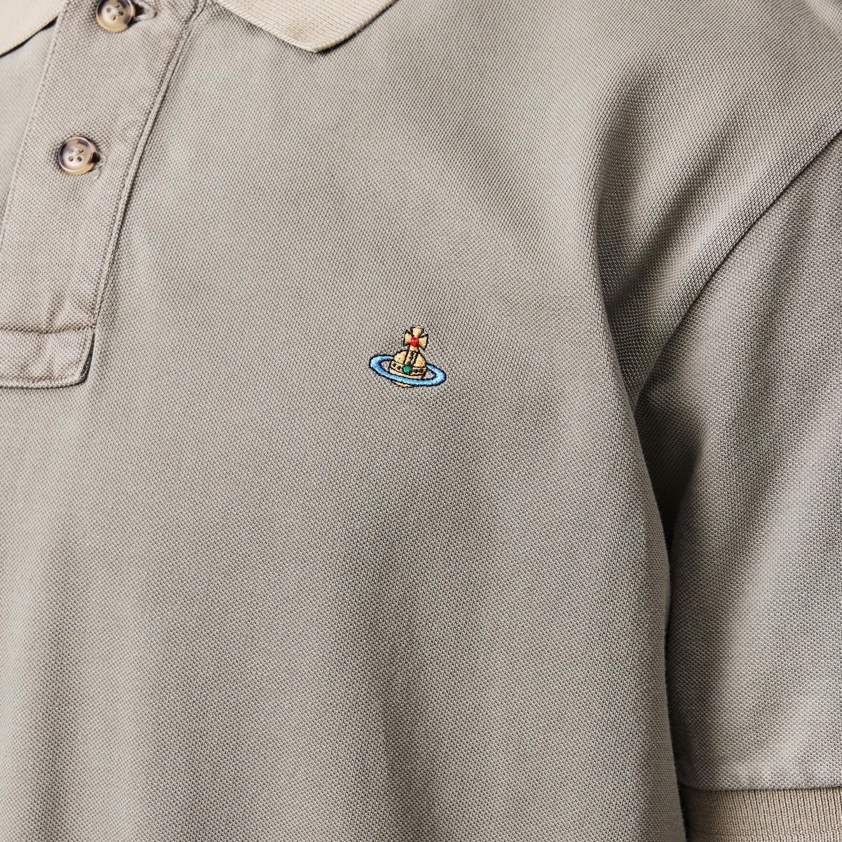 Vivienne Westwood Embroidered Logo Piqué Washed Polo Shirt