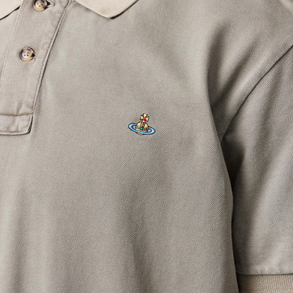 Vivienne Westwood Embroidered Logo Piqué Washed Polo Shirt