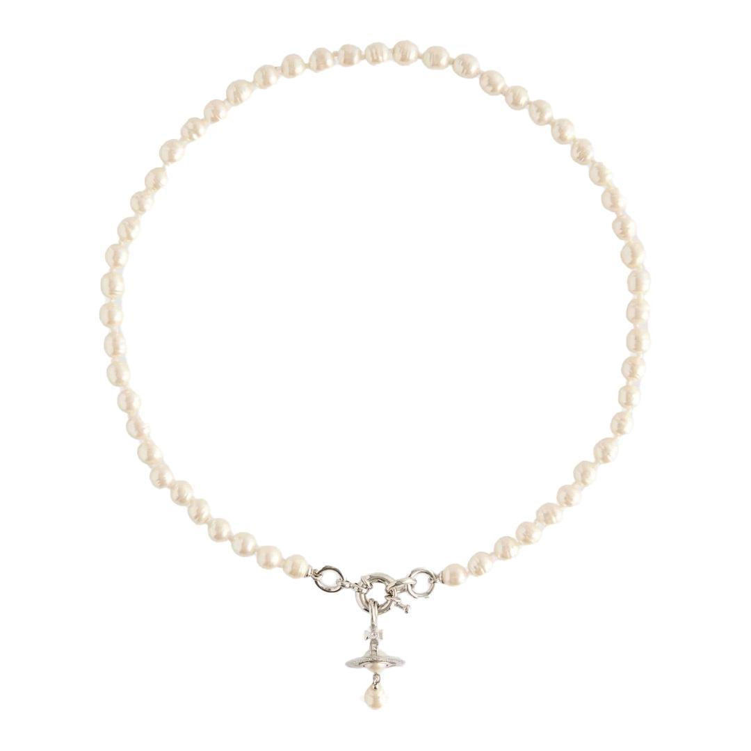 Vivienne Westwood Aleksa Necklace in Gold / Peach Pearl / Vintage Rose Crysta