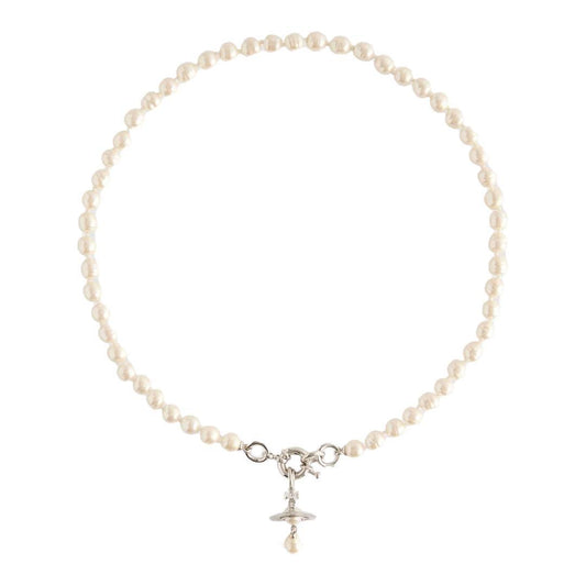 [Vivienne Westwood] Aleksa Necklace in Gold / Peach Pearl / Vintage Rose Crysta