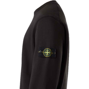 Stone Island Cotton Fleece Crewneck Sweatshirt in Black