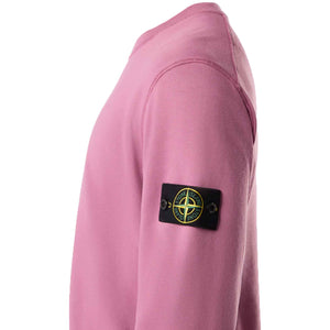 Stone Island Cotton Fleece Crewneck Sweatshirt in Onion Rose