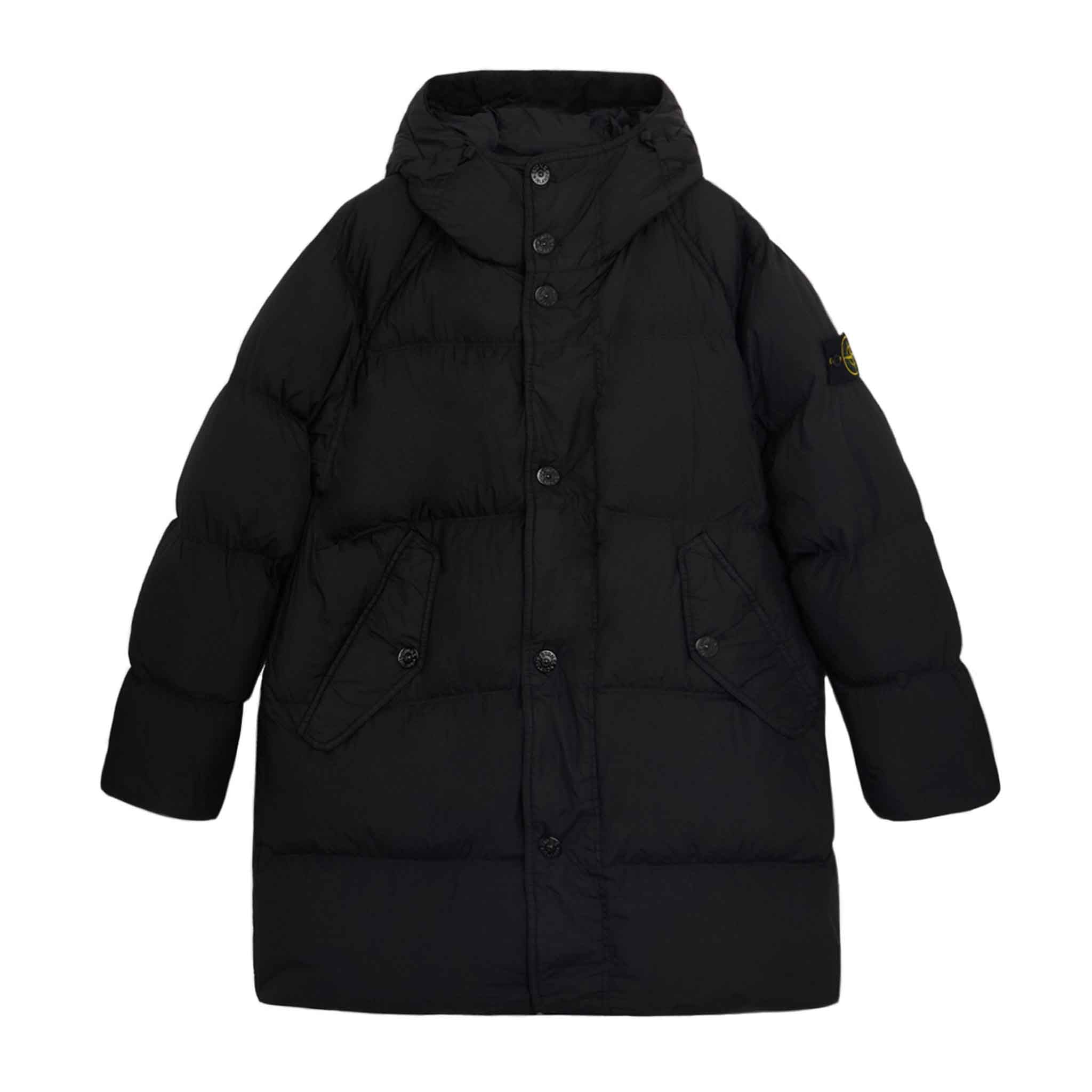 Stone Island Crinkle Reps R-NY Down Parka in Black