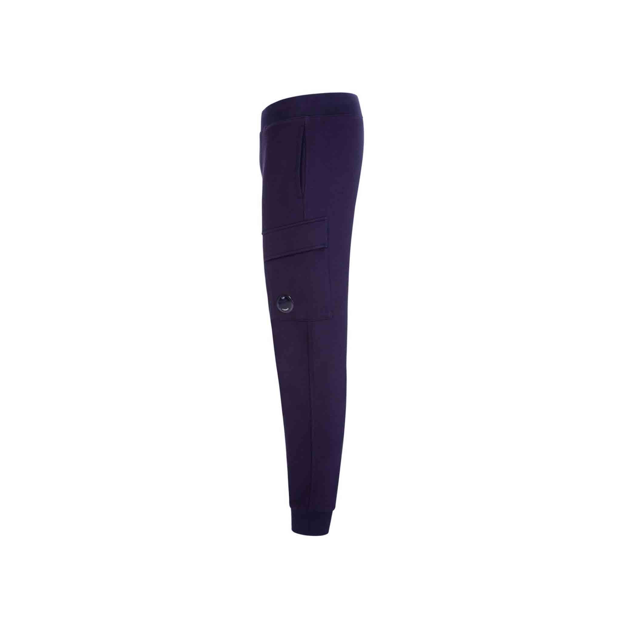 C.P. Company Diagonal Raised Fleece Sweatpants in Medieval Blue