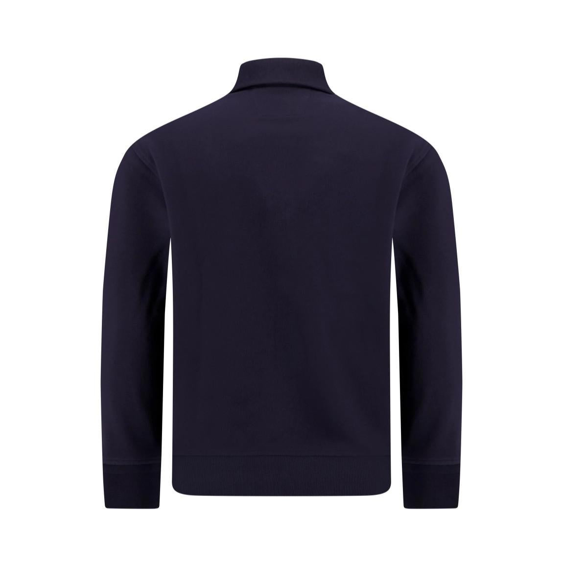 C.P. Company Diagonal Raised Fleece Half Zip in Total Eclipse