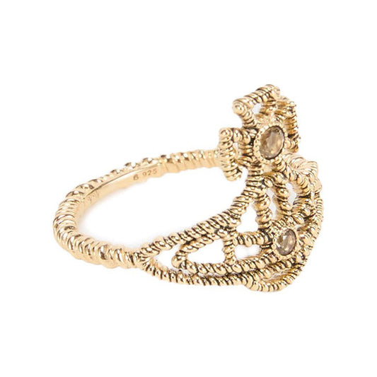[Vivienne Westwood] Coretta Ring in Antique Gold / Orange