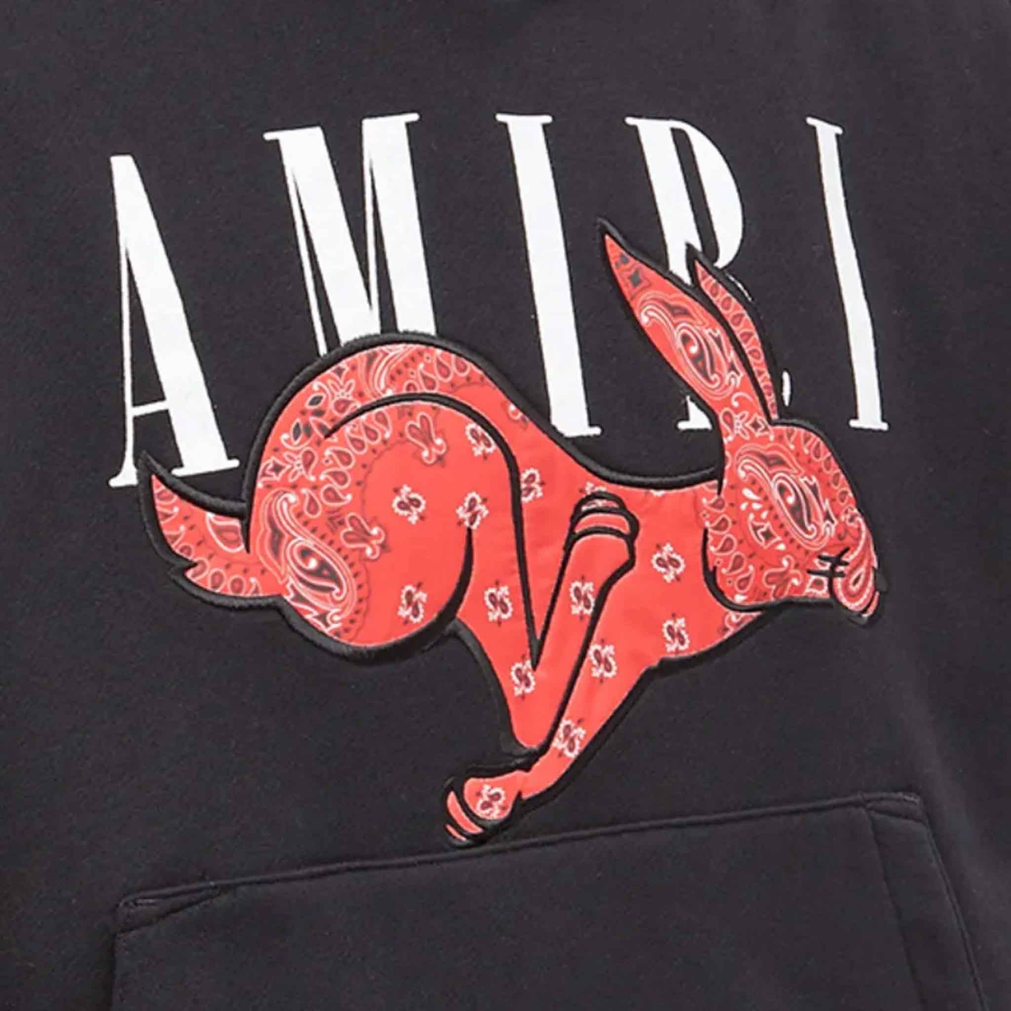 Amiri CNY Rabbit Logo Hoodie in Black