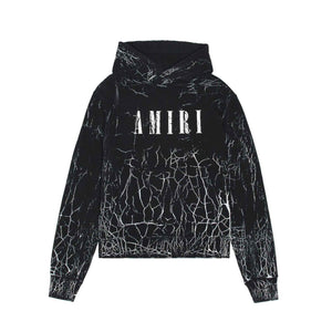 Amiri Cracked Dye Core Logo Hoodie in Black