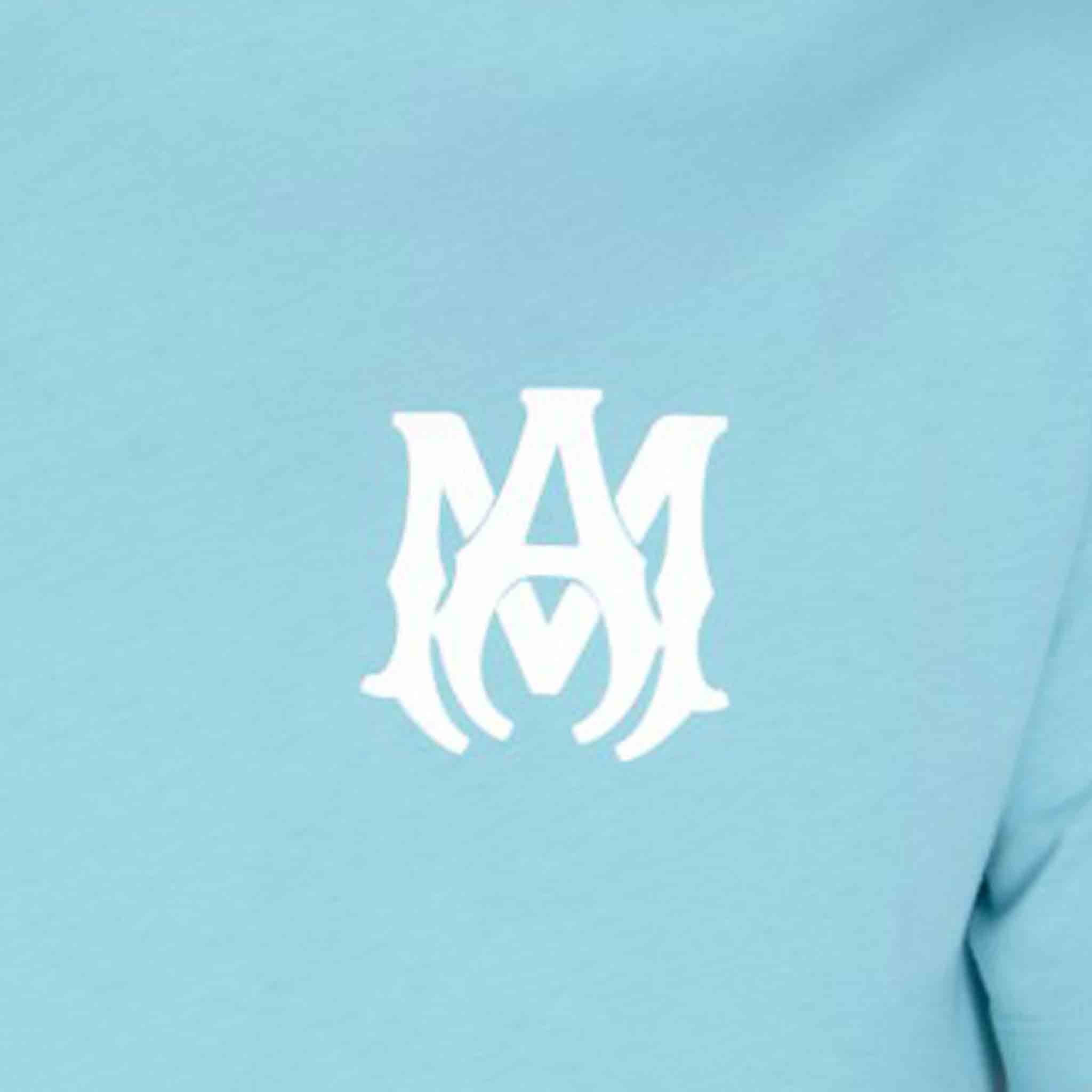 Amiri MA Logo T-Shirt in Carolina Blue