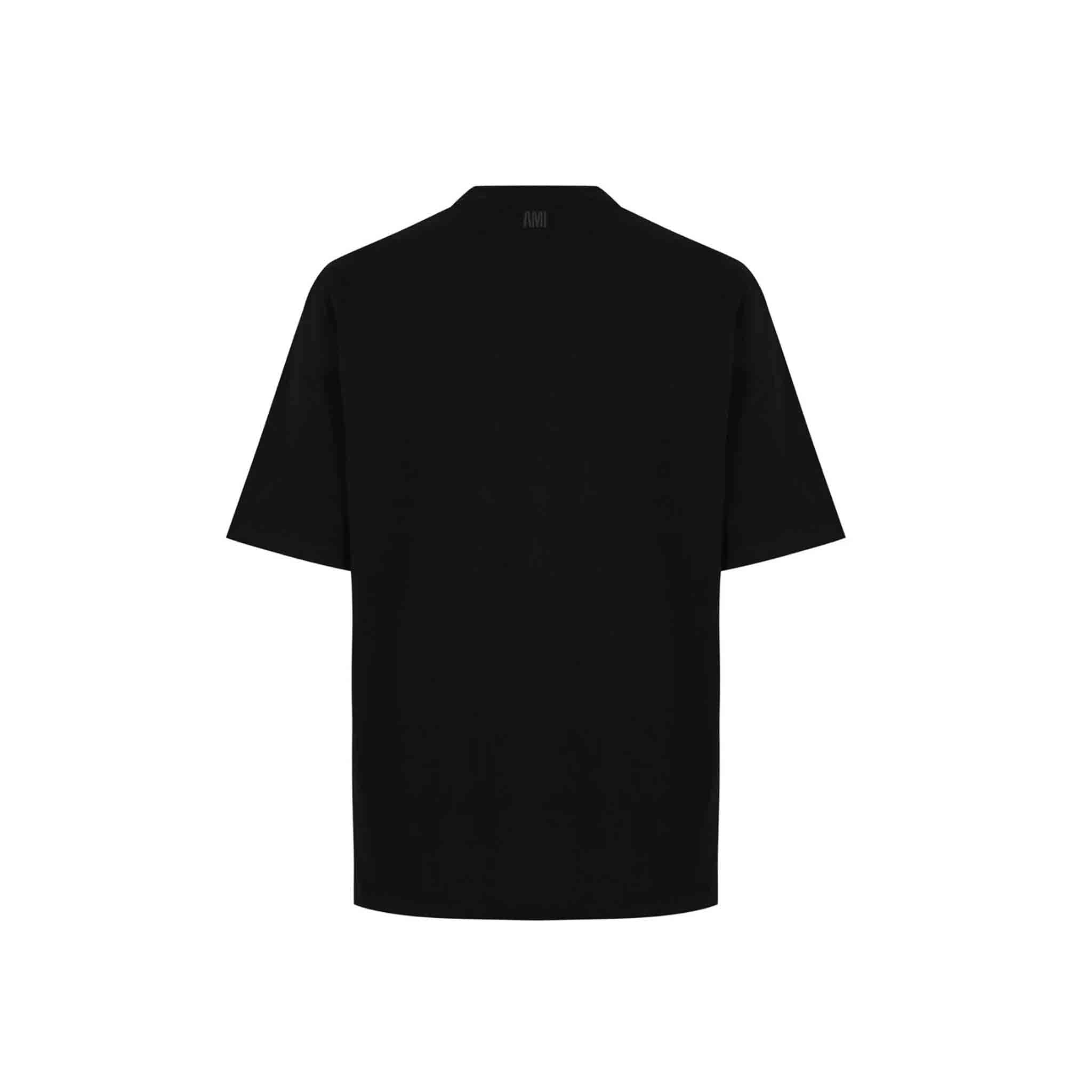 Ami Paris De Coeur T Shirt in Black