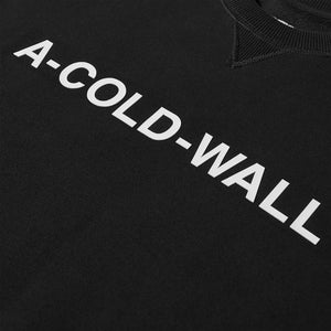 A-COLD-WALL* Essential Logo-Print Crewneck Sweatshirt in Black