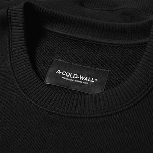 A-COLD-WALL* Essential Embroidered Logo Crewneck Sweatshirt in Black