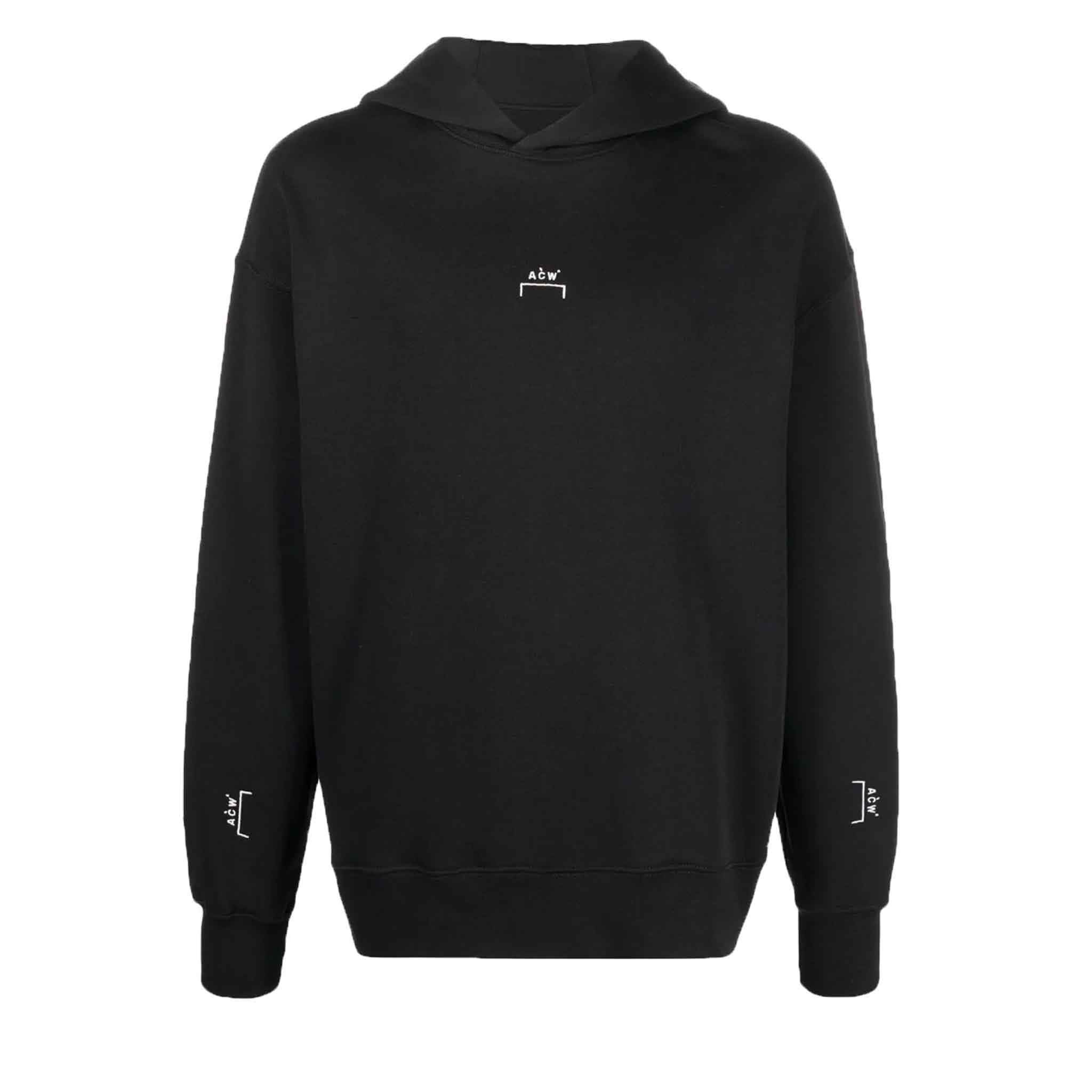 A-COLD-WALL* Essential Small Logo-Print Hoodie in Black