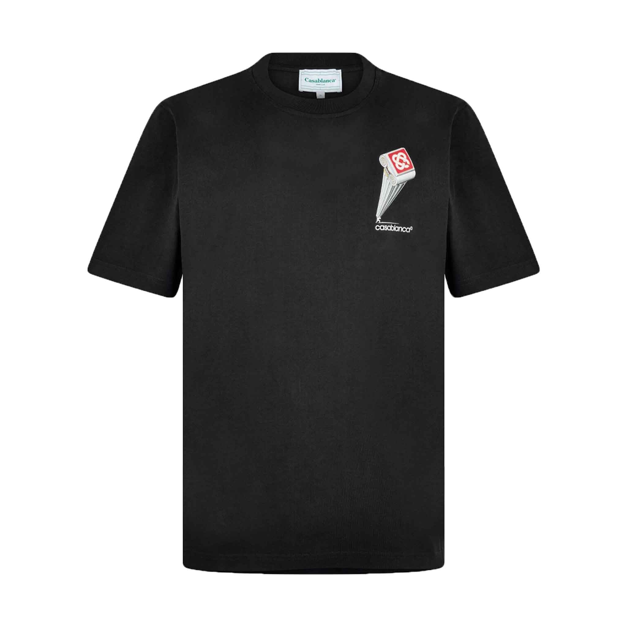 Casablanca Leaning Column T-Shirt in Black