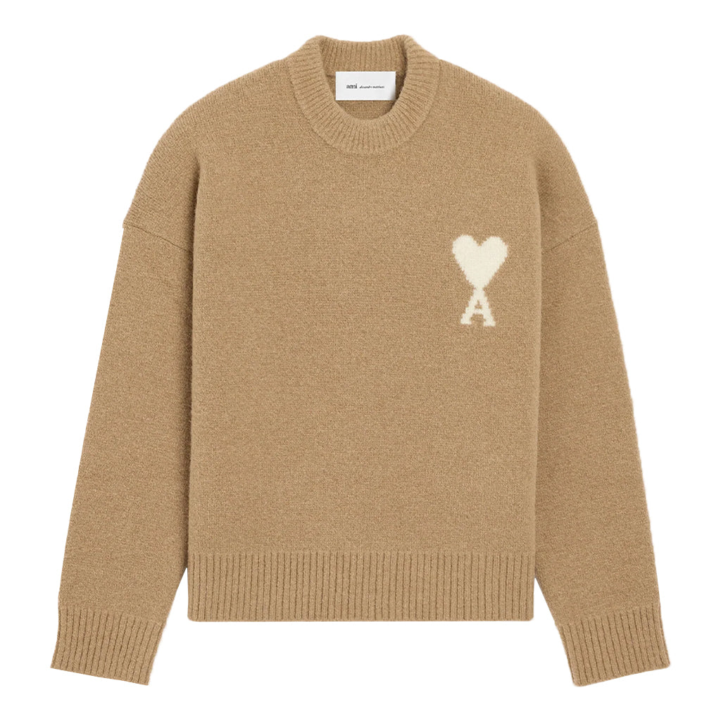 [Ami Paris] Quota Large Ami De Coeur Alpaca Crewneck Knit