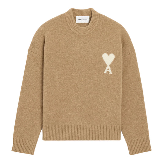 [Ami Paris] Quota Large Ami De Coeur Alpaca Crewneck Knit