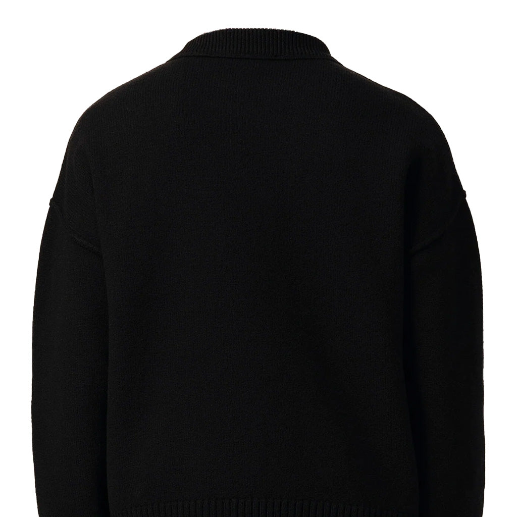 [Ami Paris] Quota Contrasted Large Ami De Coeur Crewneck Knit