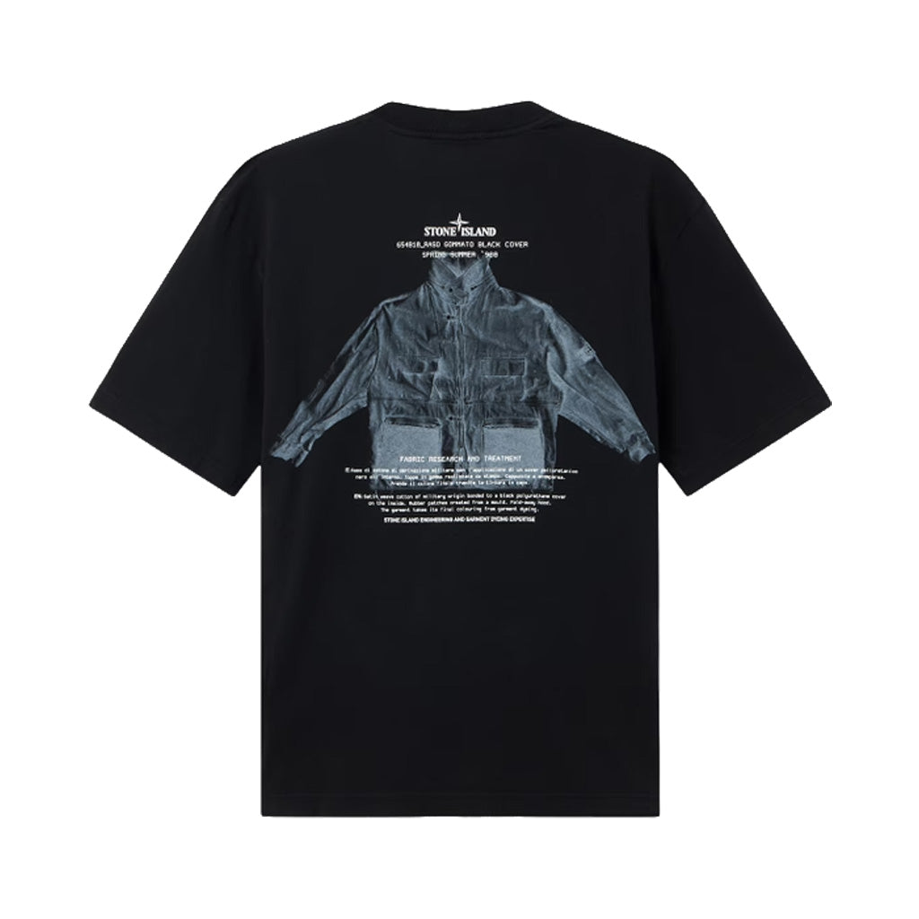 [Stone Island] Organic Cotton Jersey 'Archivio' Print, Garment Dyed T-Shirt