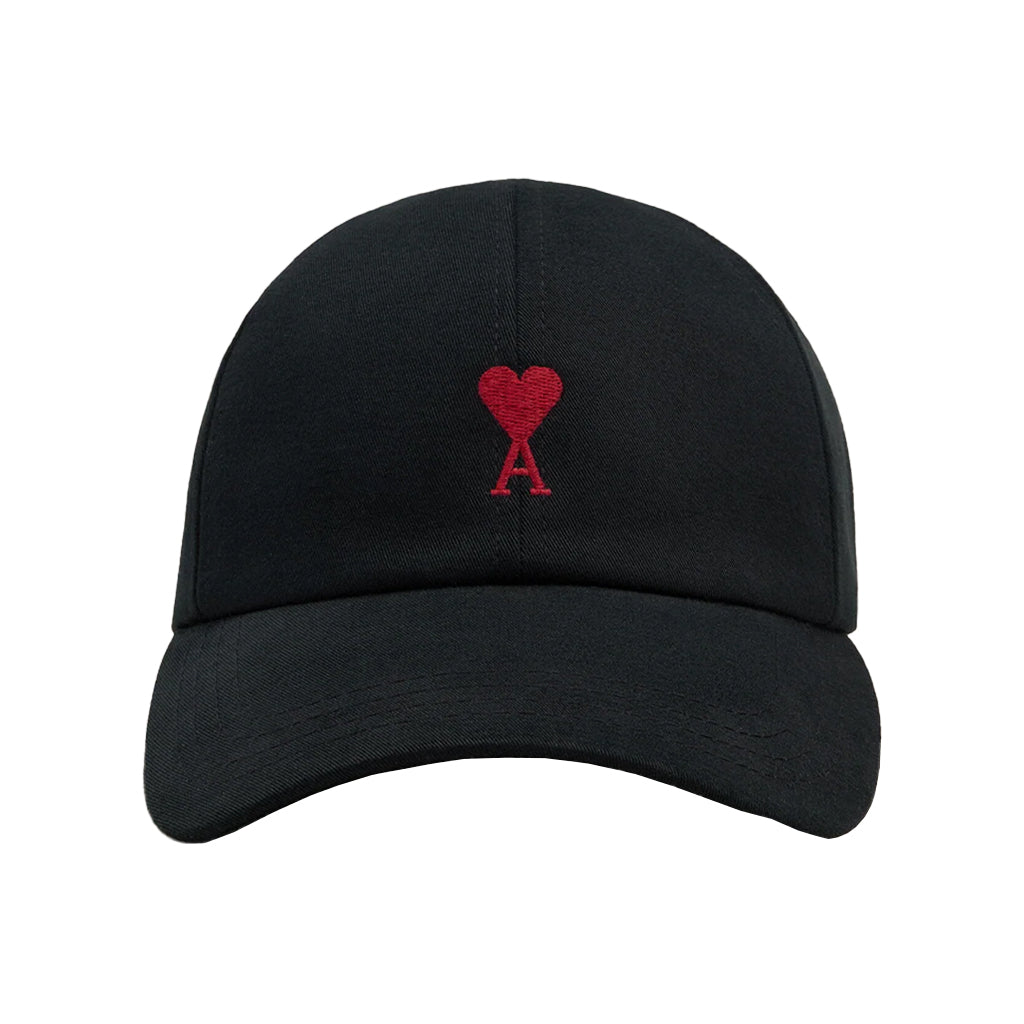 [Ami Paris] Quota Red Ami De Coeur Embroidery Cap