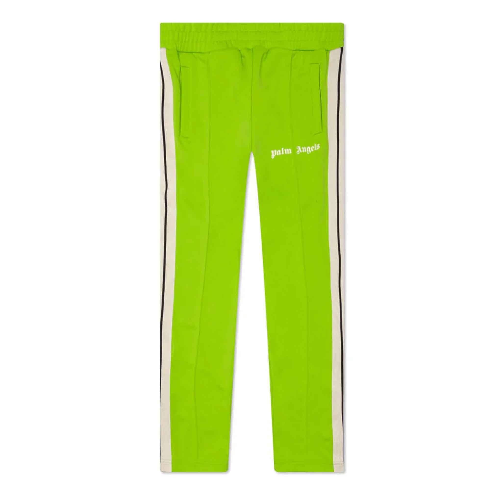 Palm Angels Classic Track Pants in Lime Green