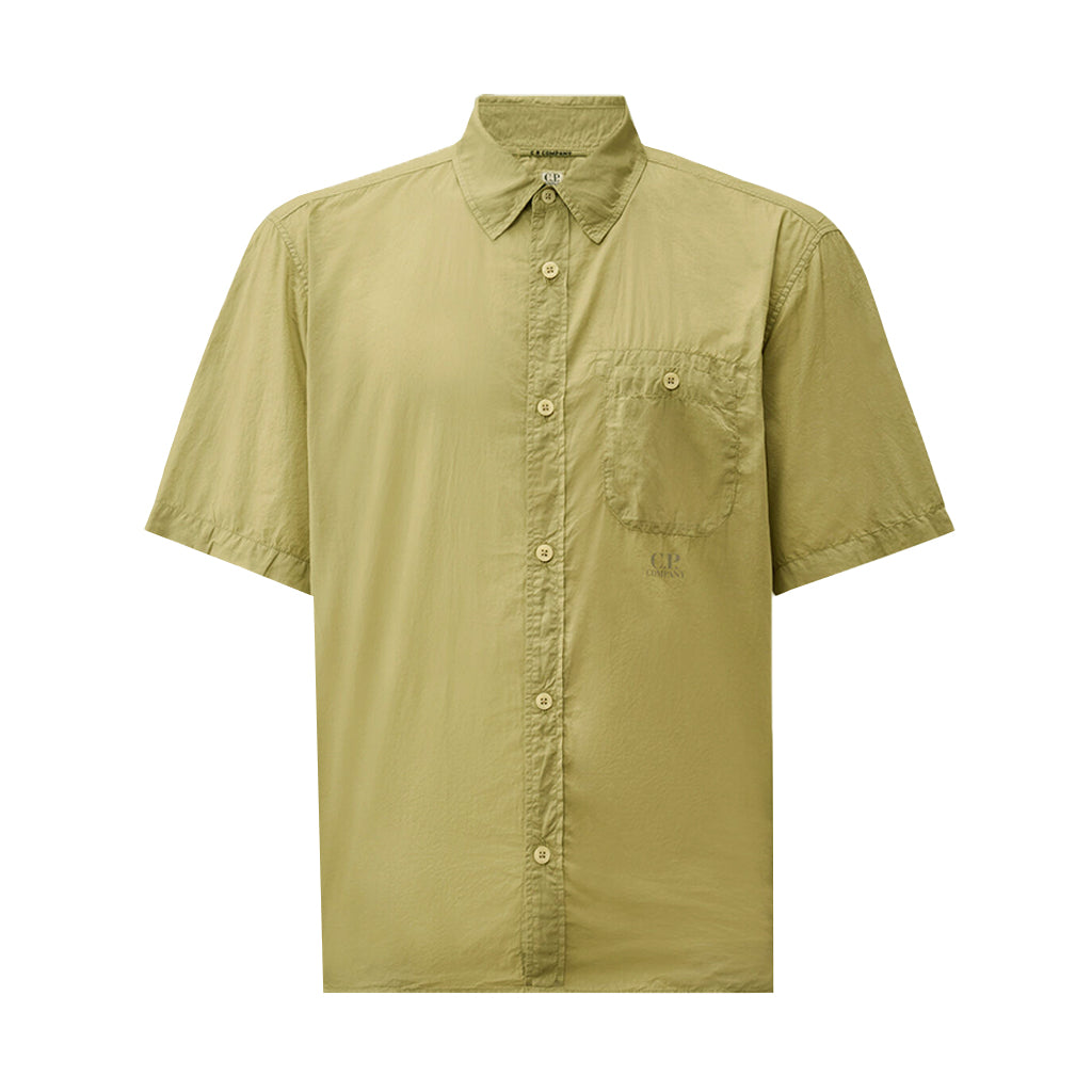[C.P. Company] Light Mussola Short Sleeve Shirt