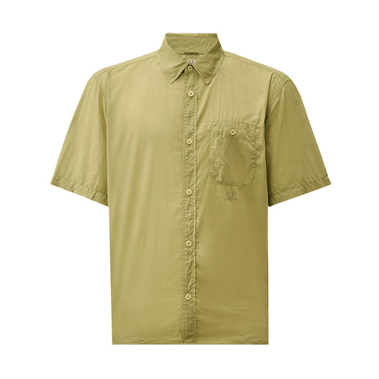[C.P. Company] Light Mussola Short Sleeve Shirt