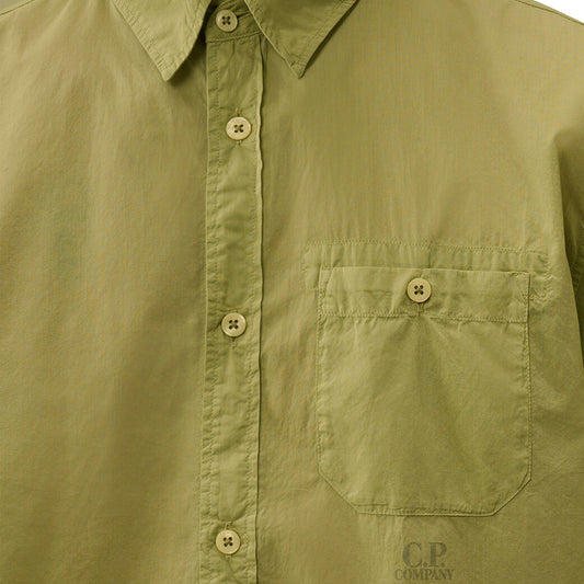 [C.P. Company] Light Mussola Short Sleeve Shirt