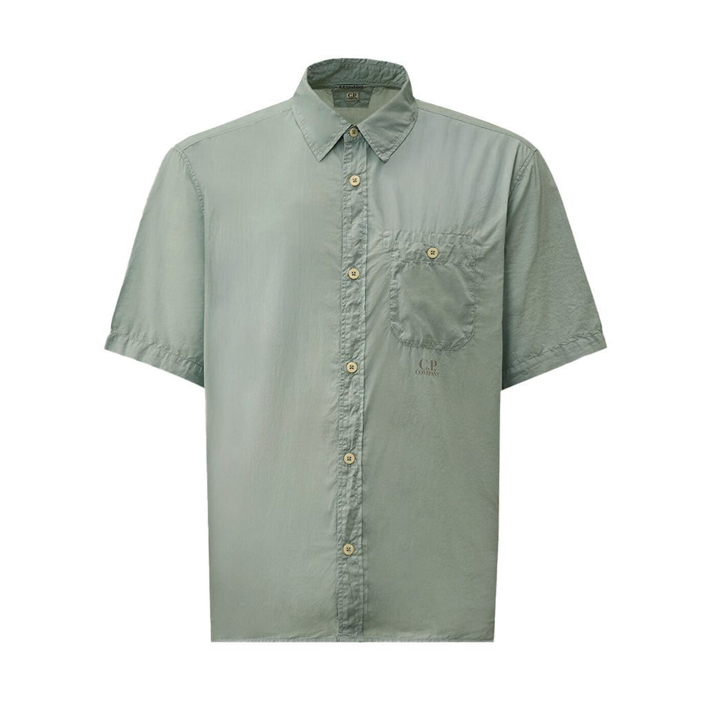 [C.P. Company] Light Mussola Short Sleeve Shirt