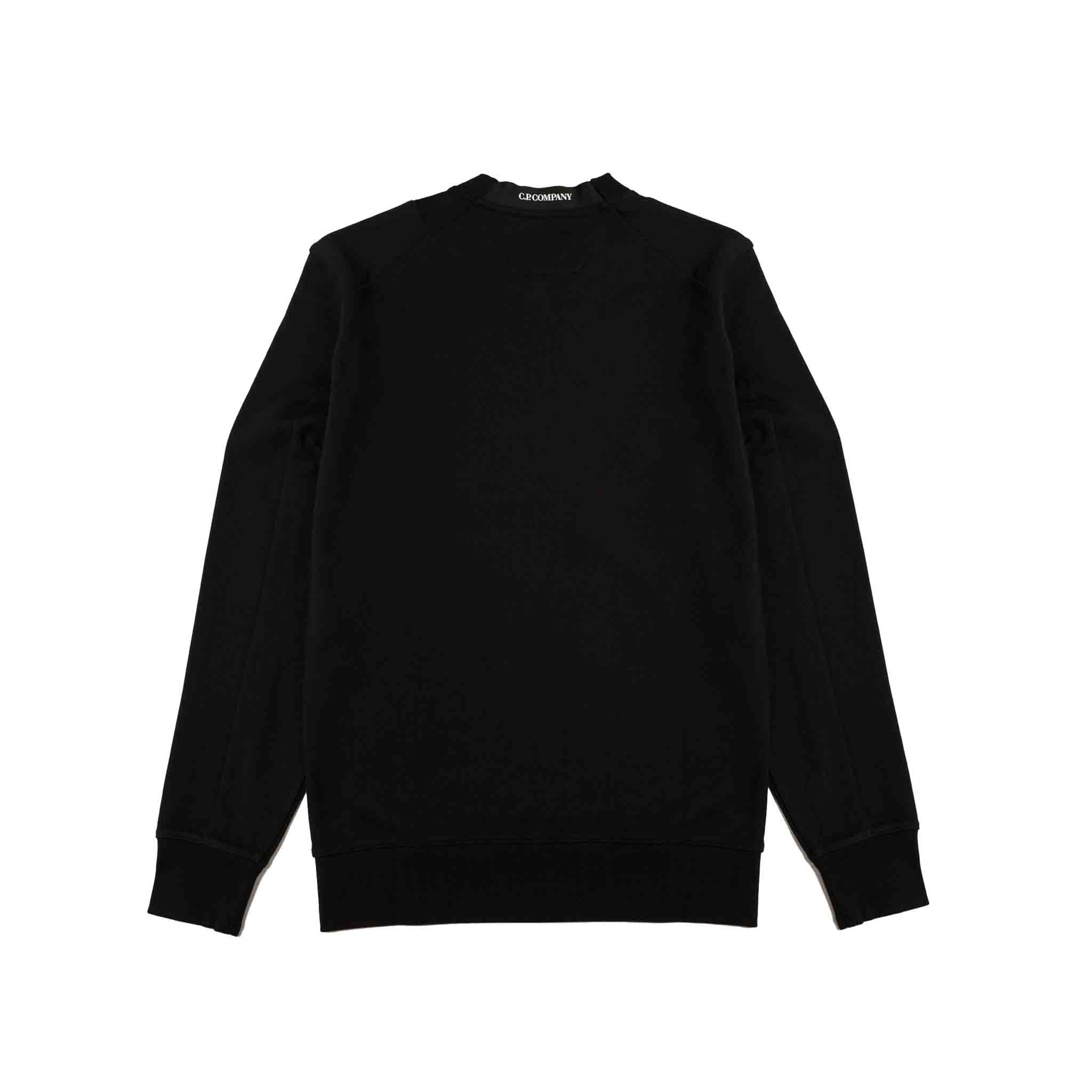 C.P. Company Diagonal Raised Fleece Sweatshirt in Black