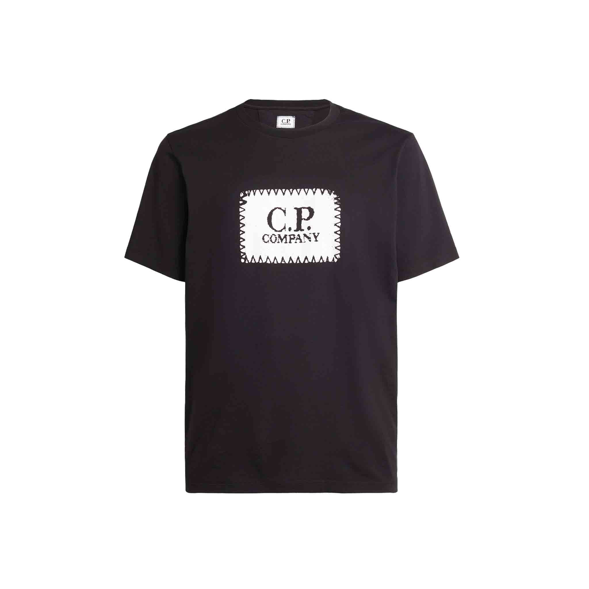 C.P. Company 30/1 Jersey Label T-shirt in Black