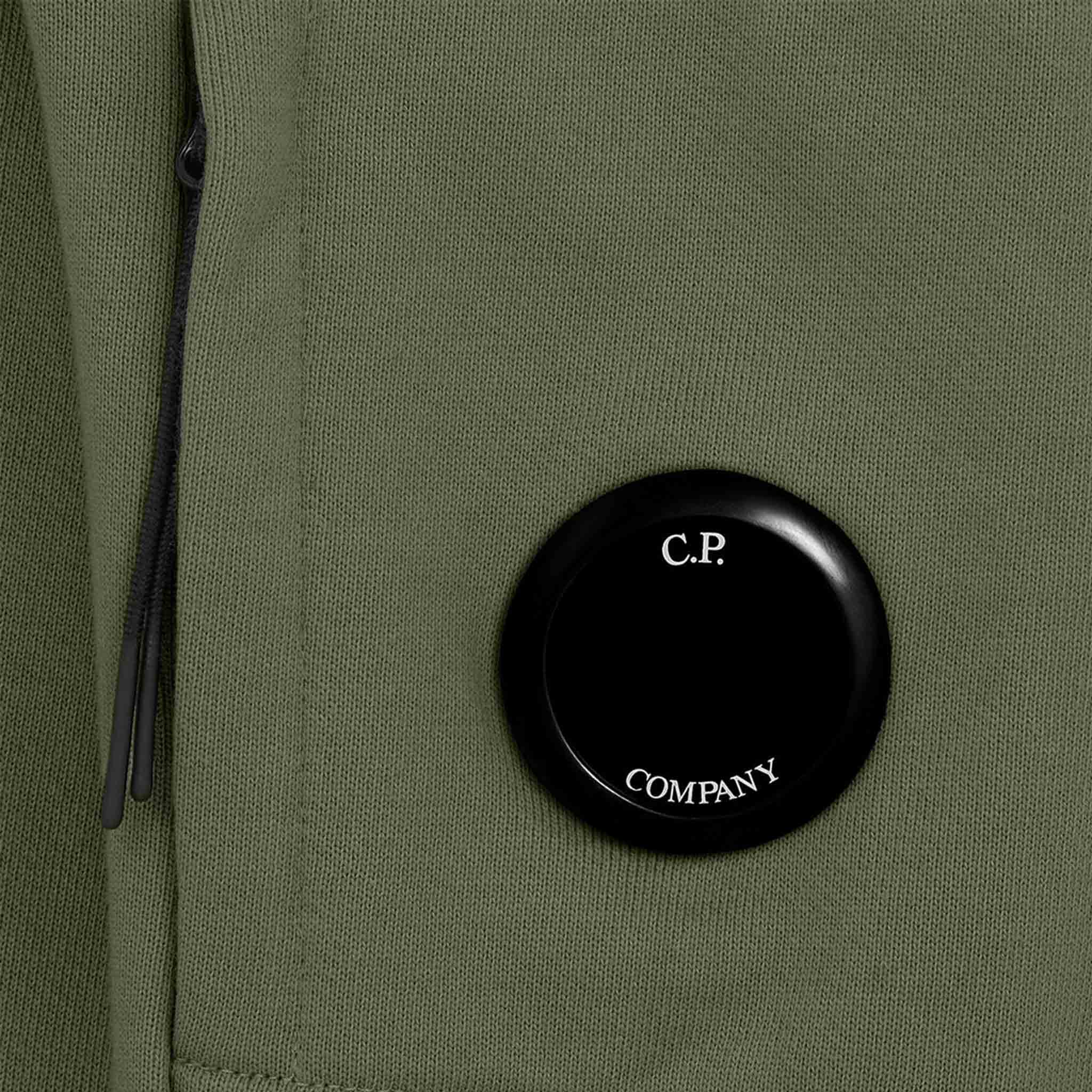 C.P. Company Diagonal Raised Fleece Sweatshirt in Bronze Green