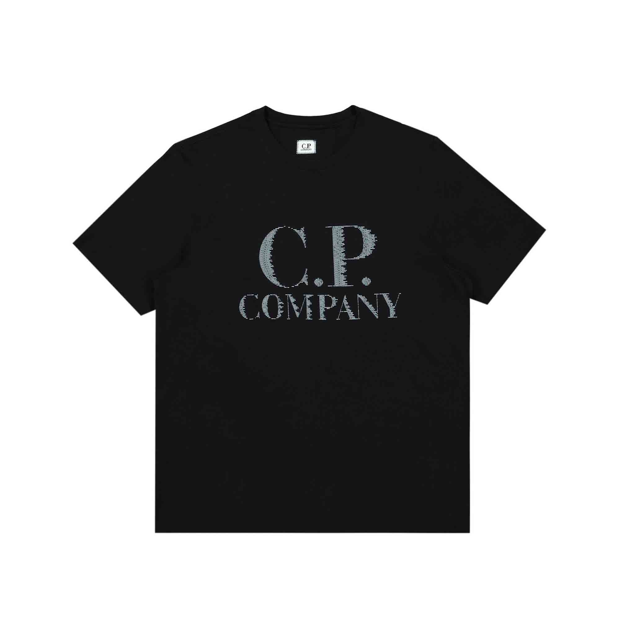 C.P. Company 30/1 Jersey Large Logo T-shirt in Black