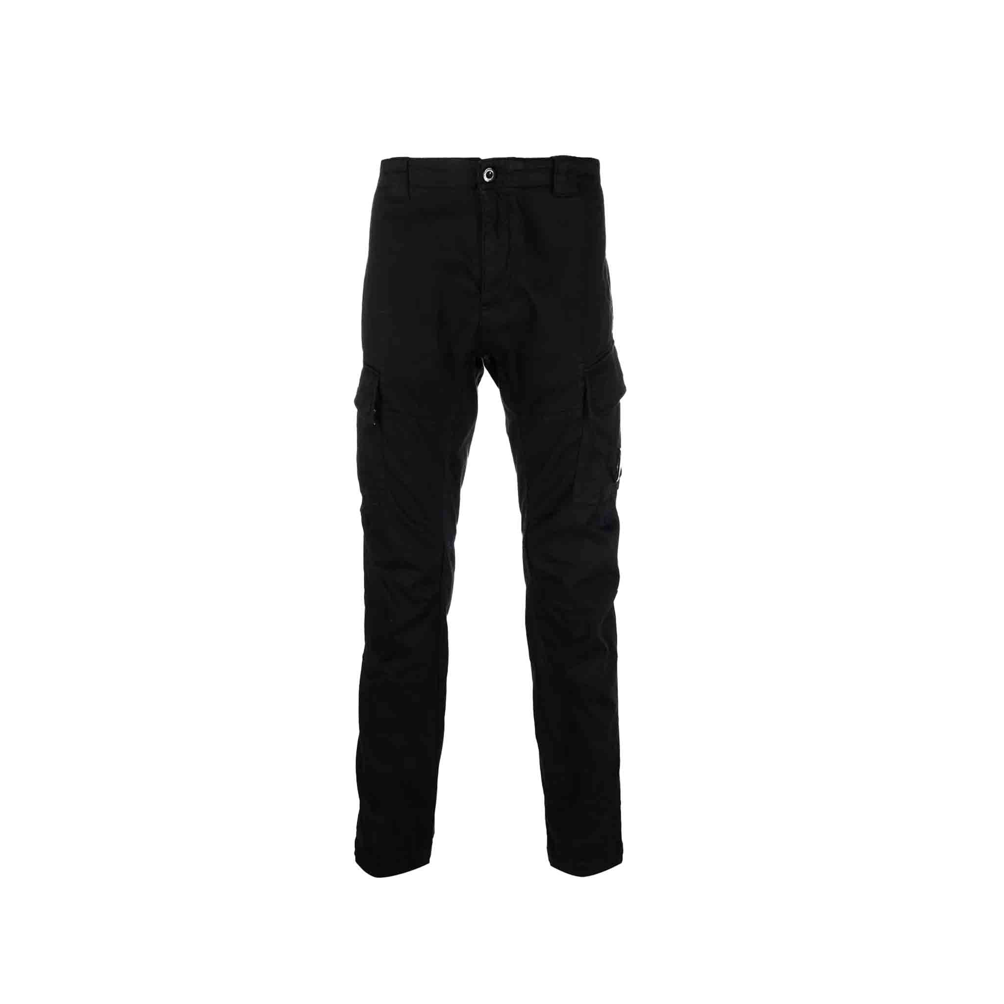 C.P. Company Stretch Sateen Cargo Pants in Black