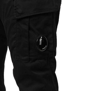 C.P. Company Stretch Sateen Cargo Pants in Black