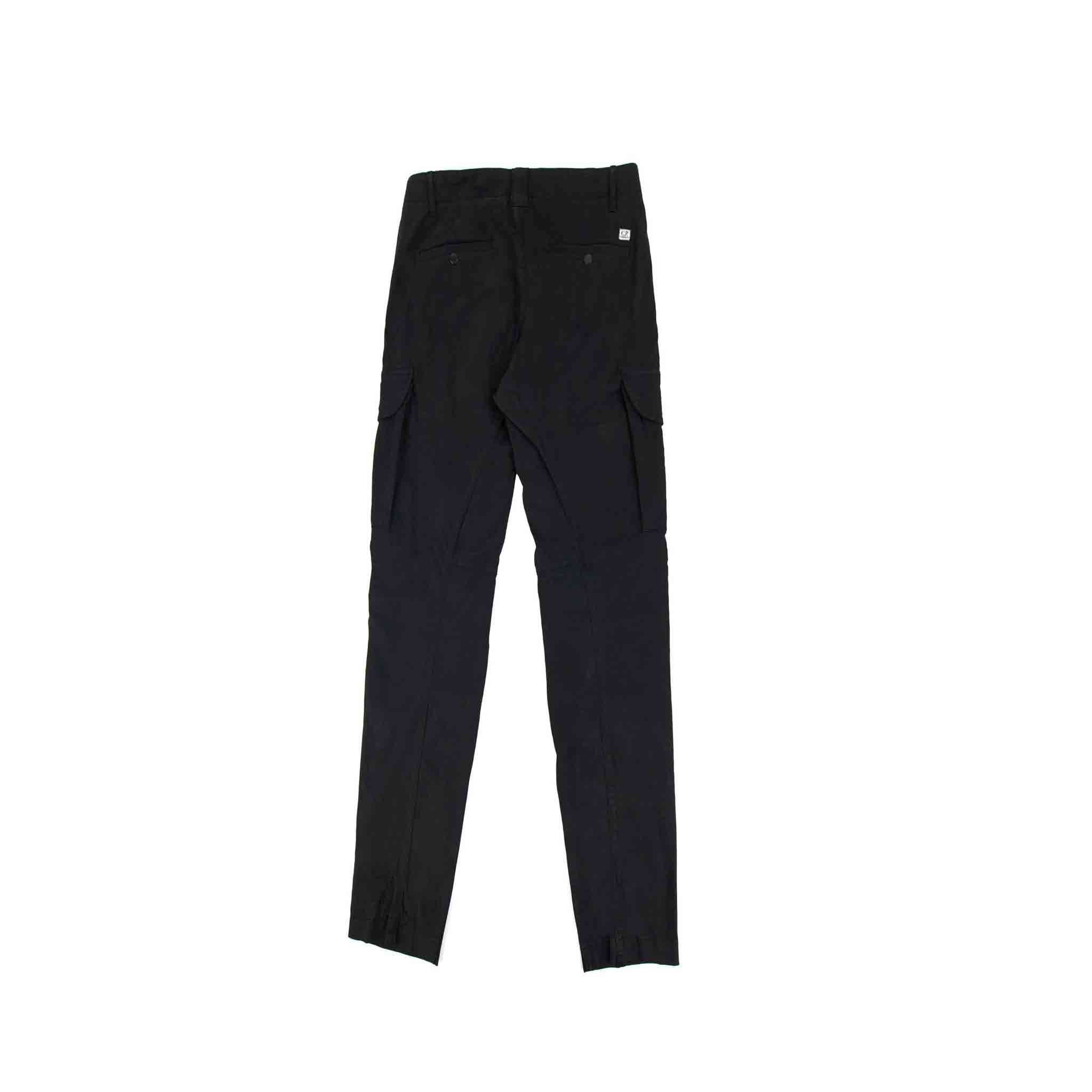 C.P. Company Stretch Sateen Cargo Pants in Black